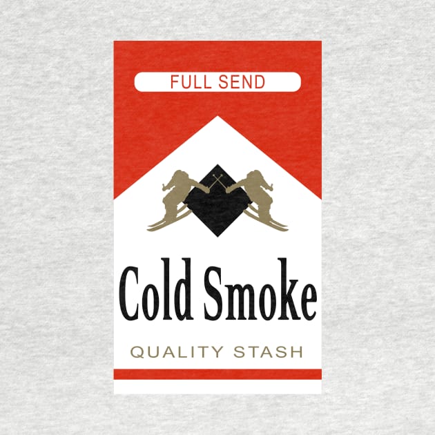 Red Cold Smoke Funny Brand Parody Ski Humor by Apres Designs